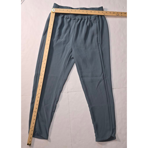 J.Crew Womens Sz 0 Pull On Elastic Waist Tulip Ankle Reese Pants Green Gray - Picture 2 of 4